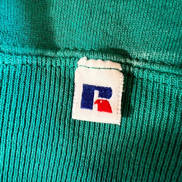 Russell Athletic Sweatshirt L Green Crewneck Made in USA Vintage - Picture 6 of 10
